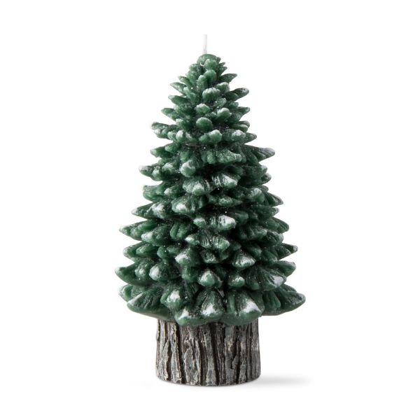 Picture of spruce large rustic tree candle - hunter green