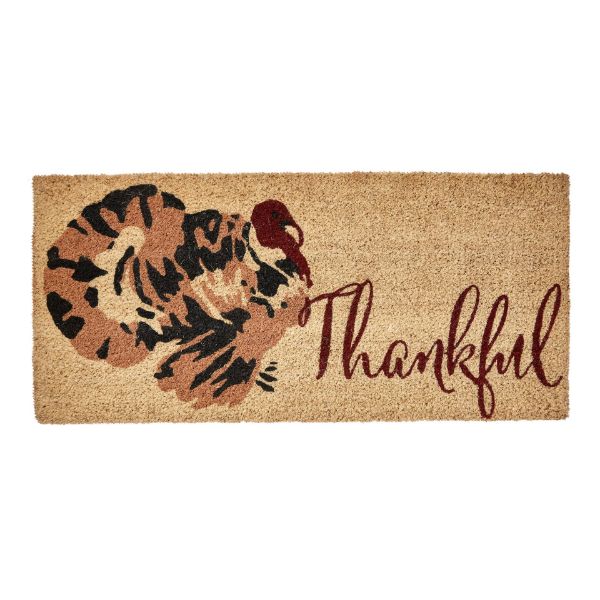 Picture of thankful turkey estate coir mat - multi