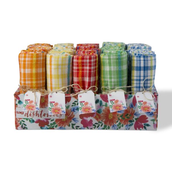 Picture of madras dishtowel assortment of 25 and cdu - multi