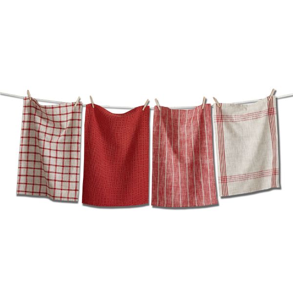 Picture of canyon woven dishtowel set of 4 - red, multi