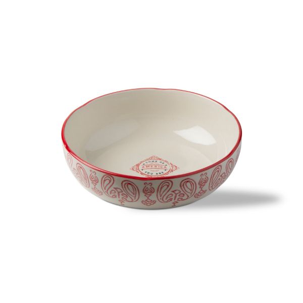 Picture of bandana serving bowl - red, multi