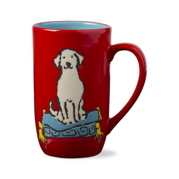 Picture of dog on tuffet tall mug - multi