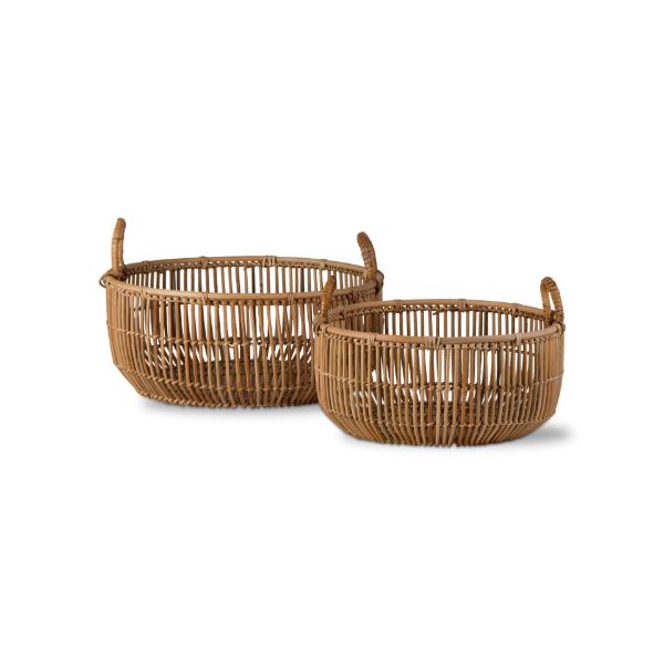 Picture of cabana open rattan baskets set of 2 - Khaki