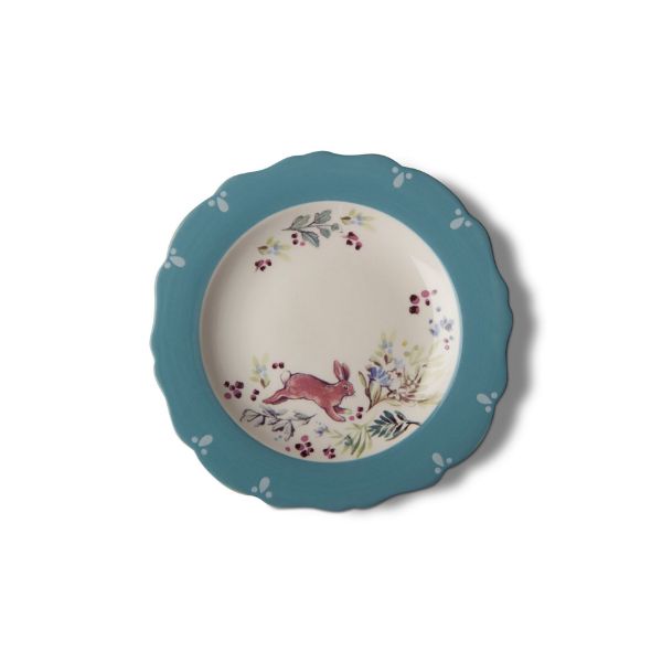 Picture of meadow bunny appetizer plate - blue, multi