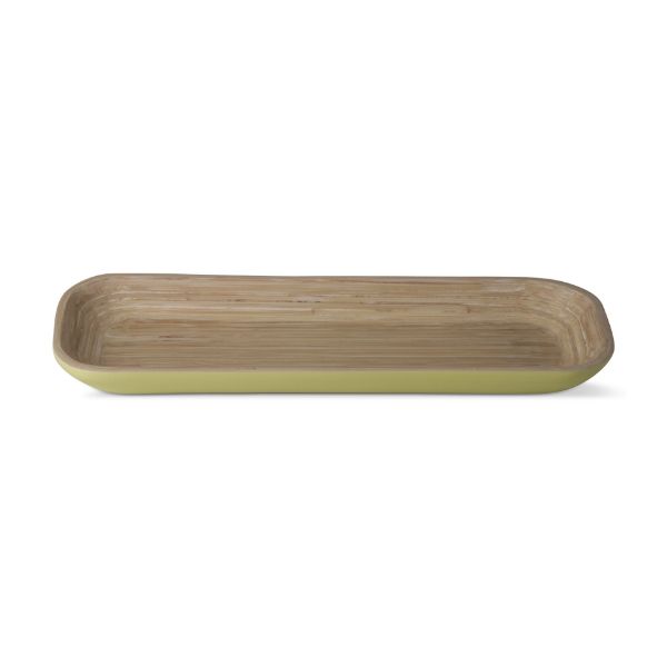 Picture of bamboo rectangle serving tray - citron green