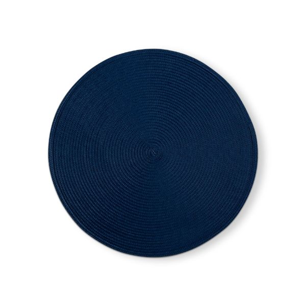 Picture of round woven placemat set of 4 - Blue