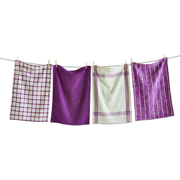 Picture of canyon woven dishtowel set of 4  - plum