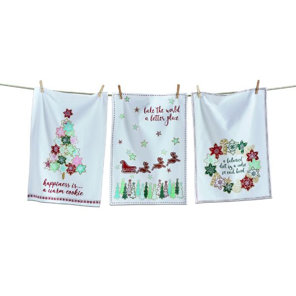 Picture of sugar and spice dishtowel assortment of 3  - multi
