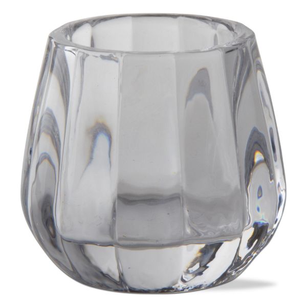Picture of ribbed tealight holder - clear
