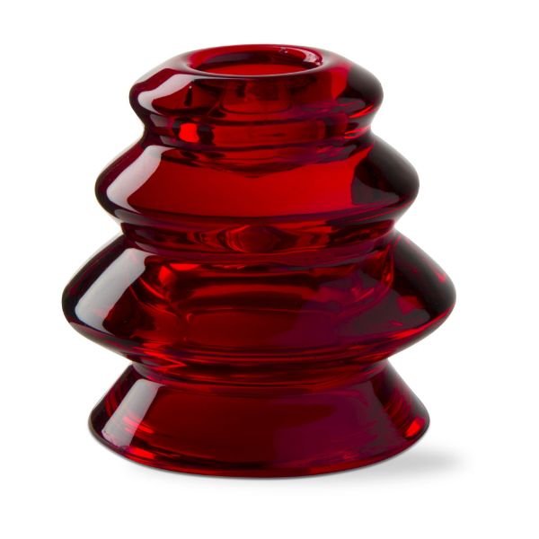 Picture of glass tree taper holder - red