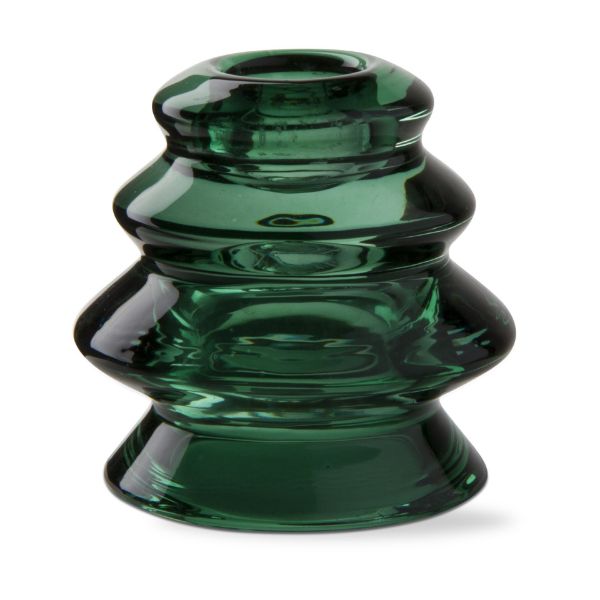 Picture of glass tree taper holder - green