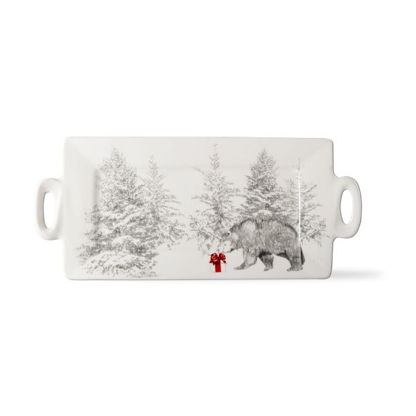 Picture of winter sketches bear platter - multi