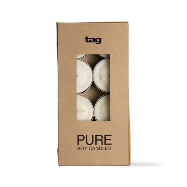 Picture of pure soy tealight candles set of 8 - ivory
