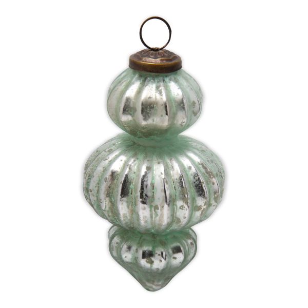 Picture of 5 inch baroque glass ornament - green, multi