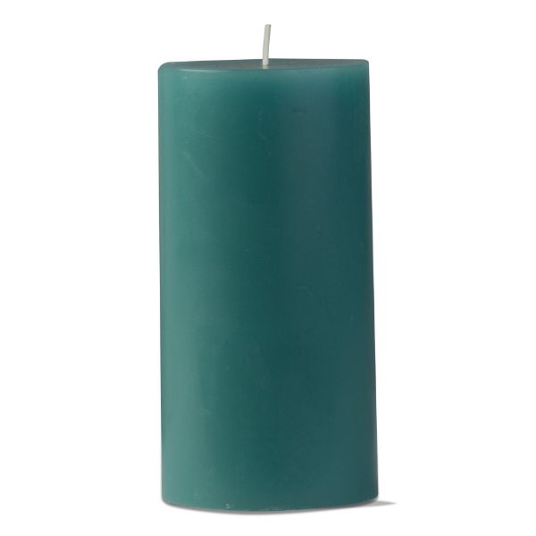 Picture of 3x6 tag color pillar color candle  - turquoise