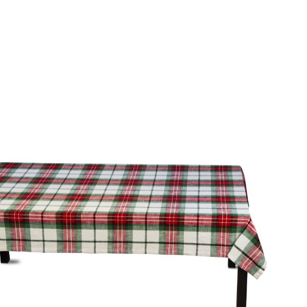 Picture of festive plaid tablecloth - multi