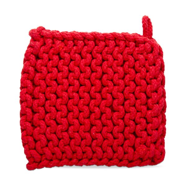 Picture of crochet trivet - red