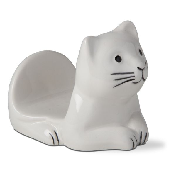 Picture of cat sponge holder - white