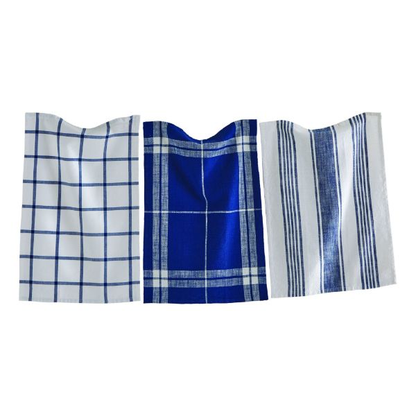 Picture of tag classic dishtowel set of 3 - navy