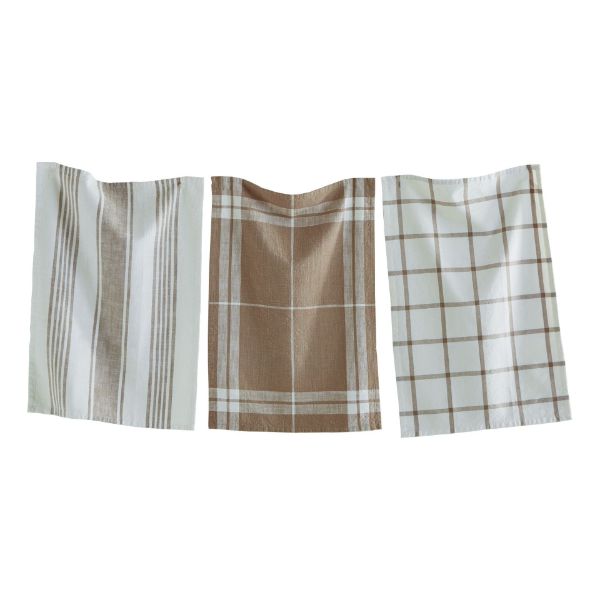 Picture of tag classic dishtowel set of 3 - linen