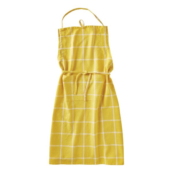 Picture of tag classic check slub apron - yellow