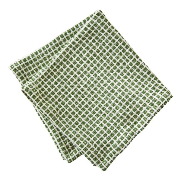 Picture of tag textured check dishcloth set of 2 - foliage