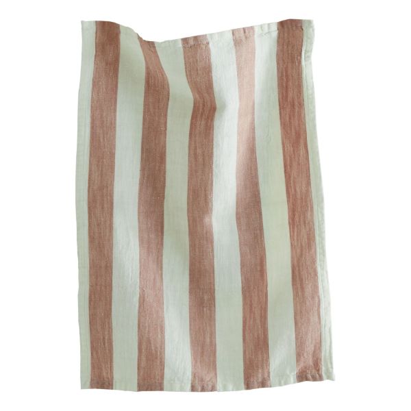 Picture of tag linen & cotton stripe dishtowel - blush