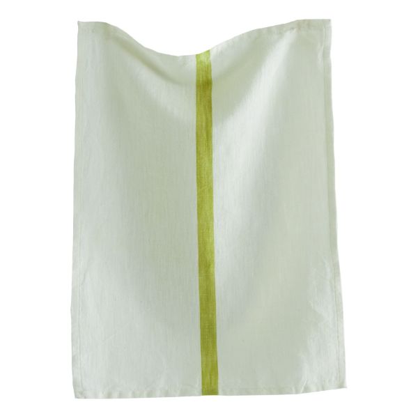 Picture of tag linen & cotton single stripe dishtowel - citron green