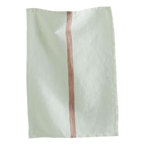 Picture of tag linen & cotton single stripe dishtowel - blush