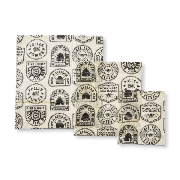 Picture of bee the change beeswax cotton wrap set of 3 - multi
