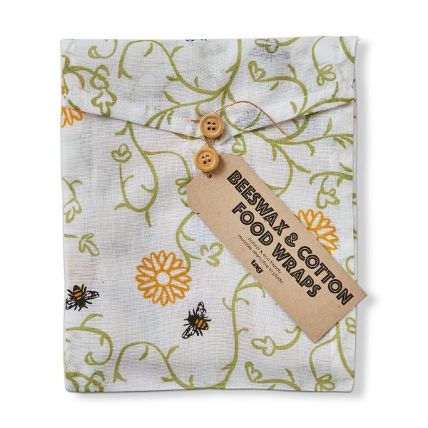 Picture of bee vine beeswax cotton wrap set of 3 - multi