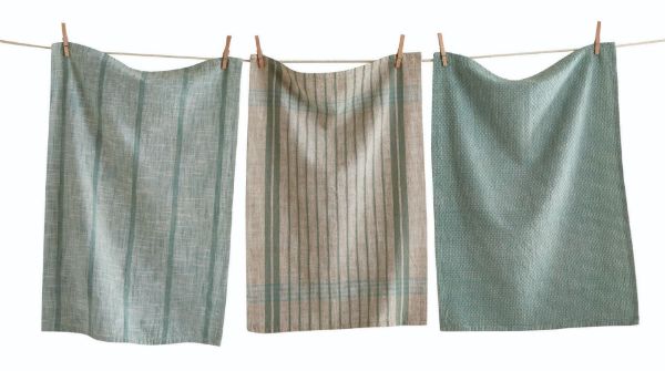 Picture of endless summer woven dishtowel set of 3 - aqua