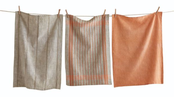 Picture of endless summer woven dishtowel set of 3 - coral