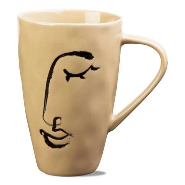 Picture of portrait drawing mug - cream