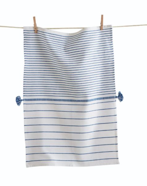Picture of beach stripe dishtowel - blue