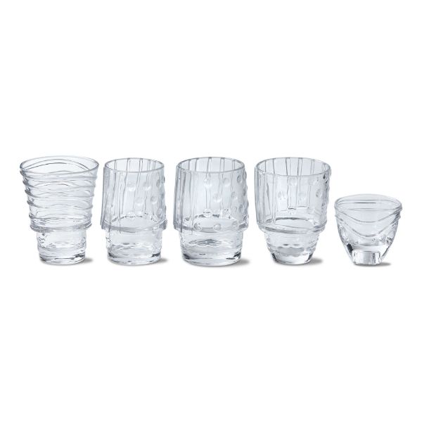Picture of lure stacking fish glass set of 5 - clear