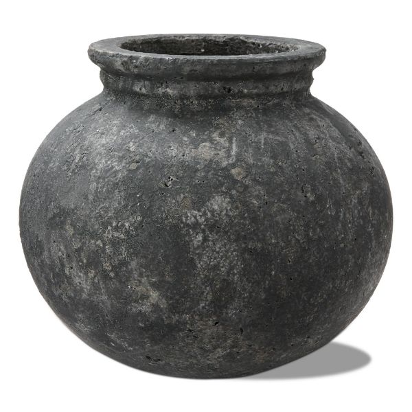 Picture of villa rustic decorative vase small - charcoal