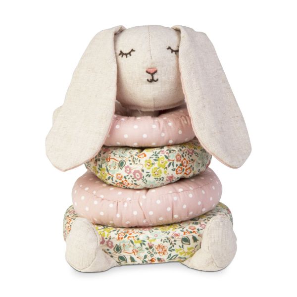 Picture of bunny stacker plush toy - multi