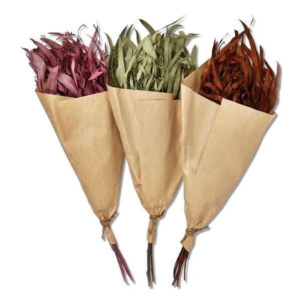 Picture of dried willow leaf bouquet assortment of 3 - multi