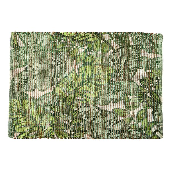 Picture of leaf rug - green, multi