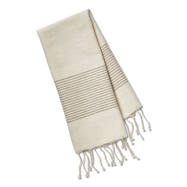 Picture of cottage hand loom stripe hand towel - sand