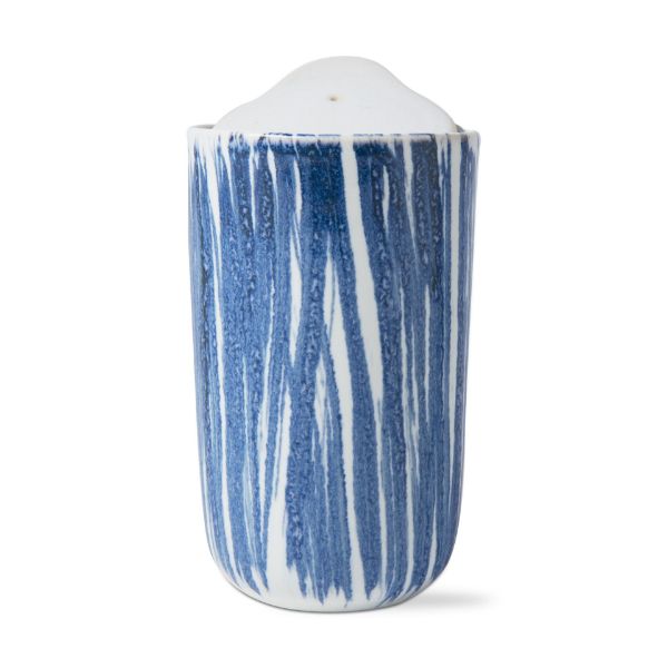 Picture of beach house painted stripes travel mug - blue, multi