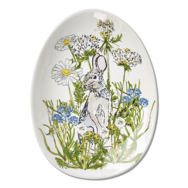 Picture of garden bunny plate - multi