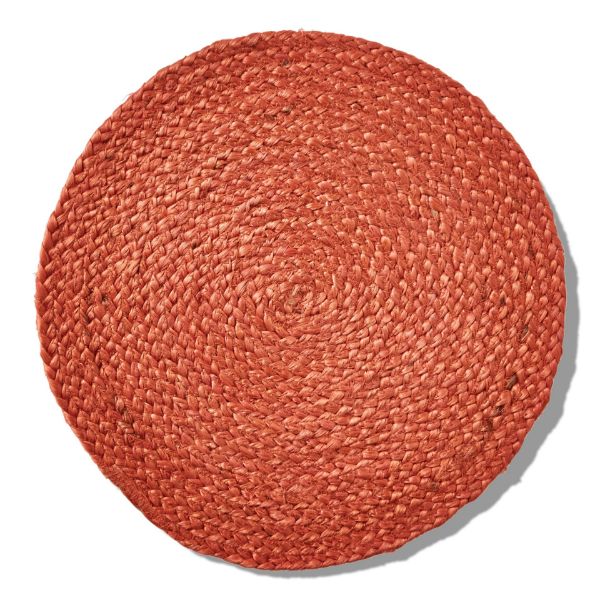 Picture of hemp braided placemat - terracotta