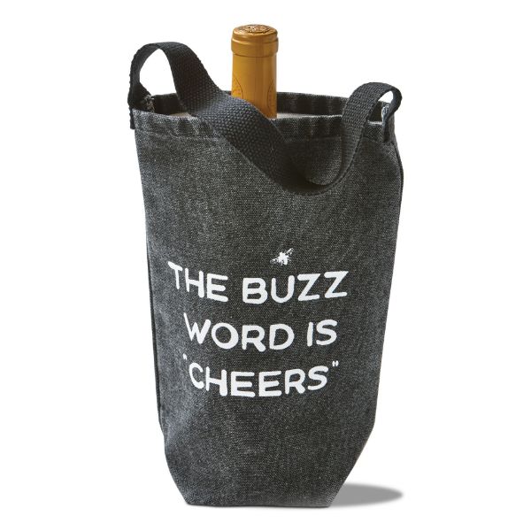 Picture of the buzz word is cheers wine bag - black, multi
