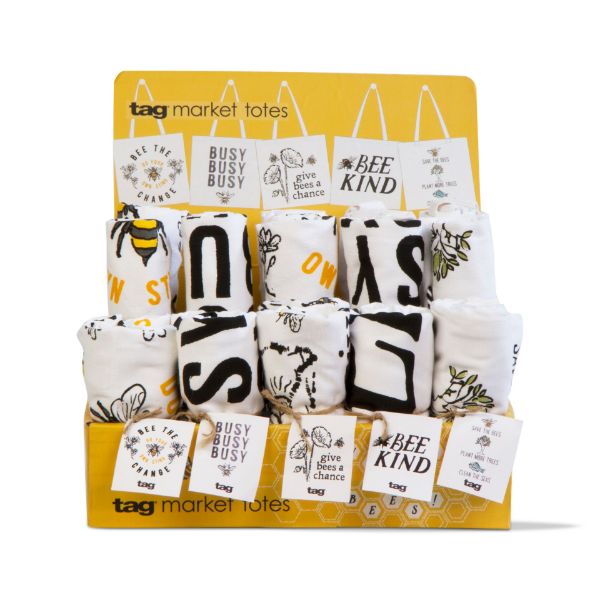 Picture of bee the change tote assortment of 25 & cdu - white, multi