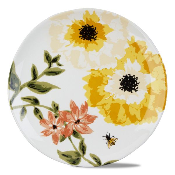 Picture of bee floral round platter - multi
