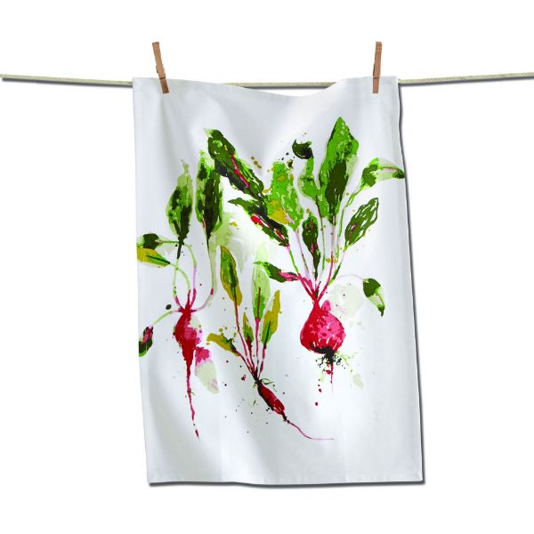 Picture of garden radish dishtowel - multi