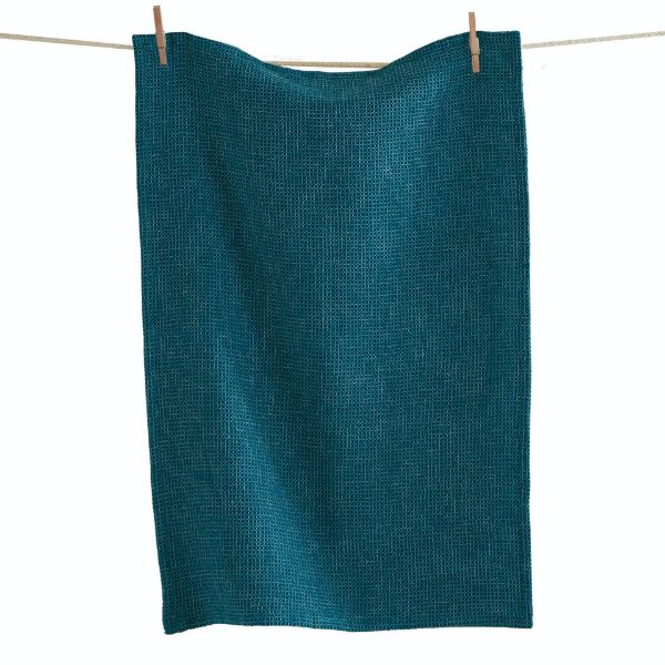 Picture of tag classic waffle weave dishtowel - teal