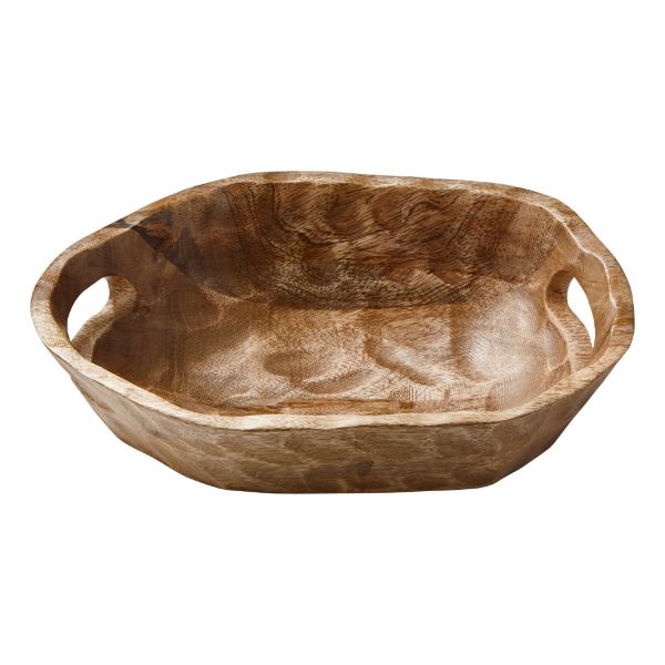 Picture of organic oval open handle bowl - natural